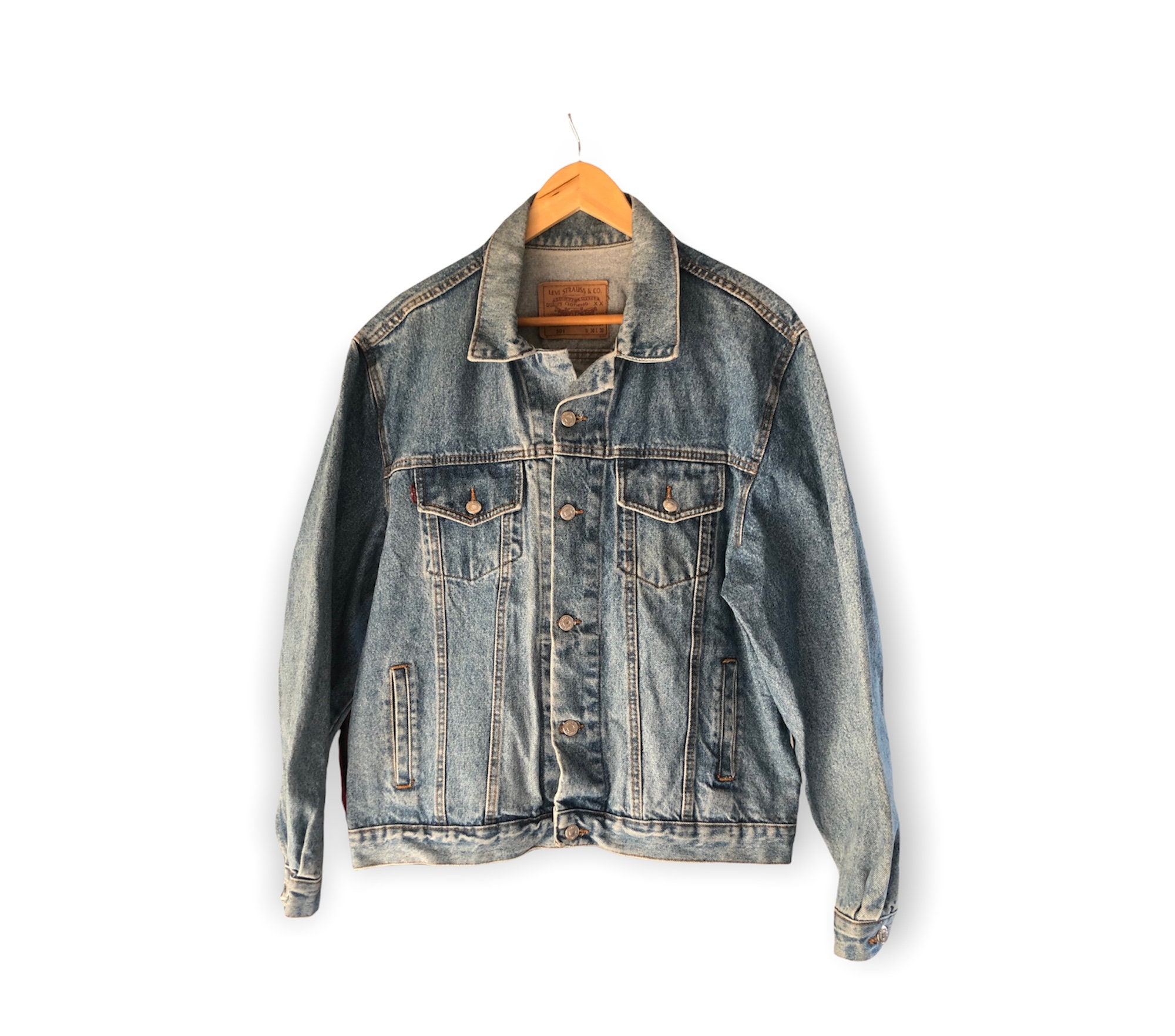 levi's grey denim jacket