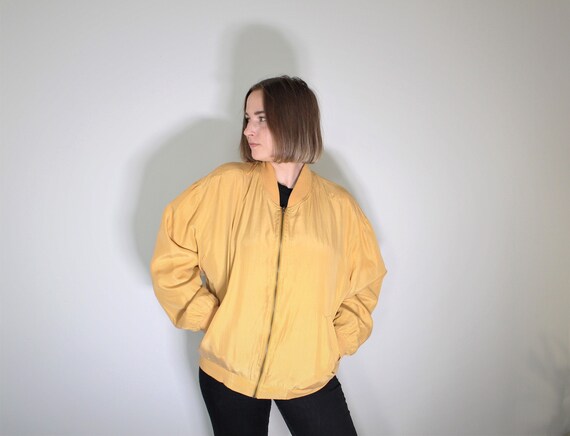 yellow bomber jacket womens