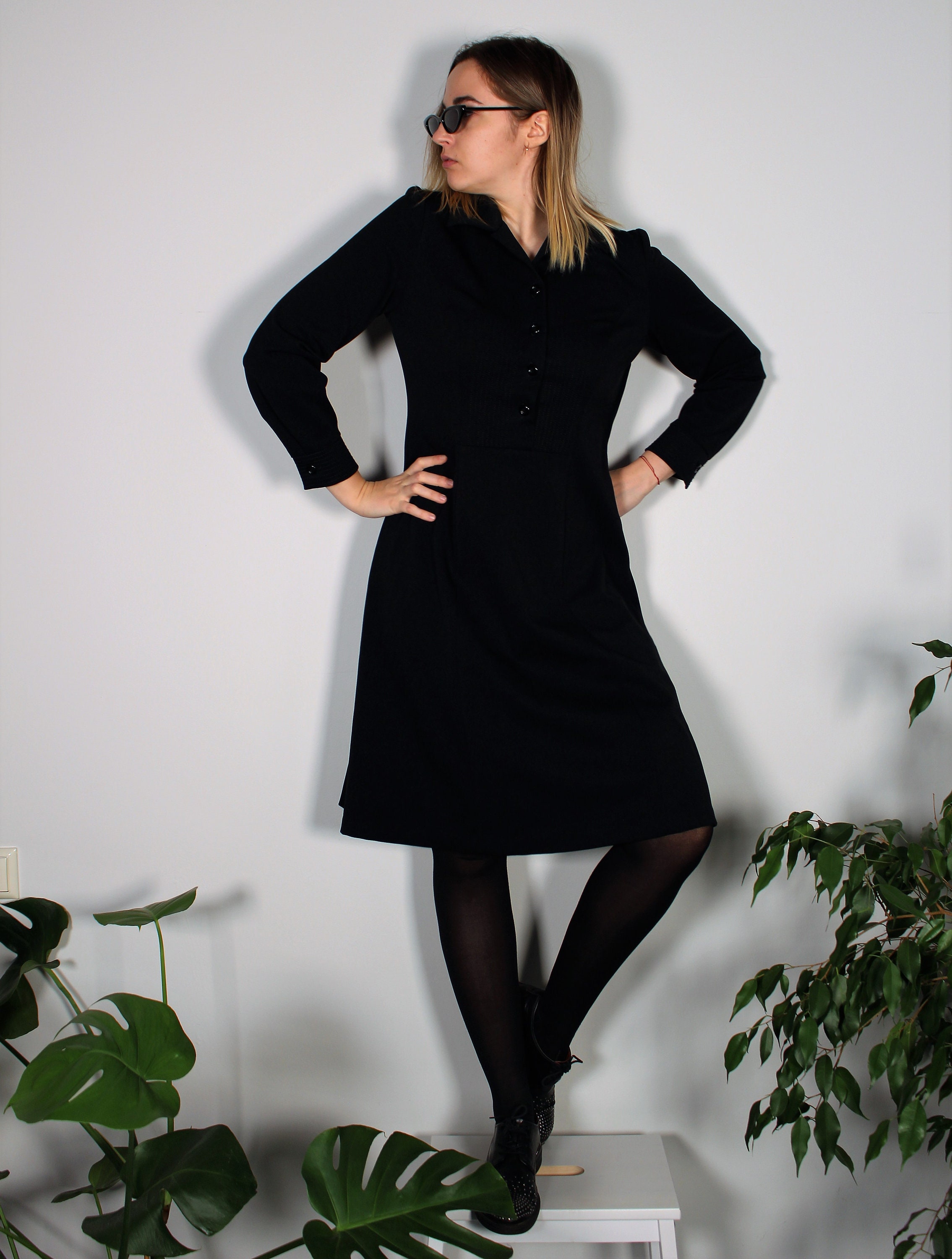 Black Casual Dress - Etsy