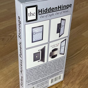 Hidden Picture Frame Hinges, Concealed Storage, Hidden Wall-Safe, Access/Utility Panel, or a Hidden Doorway www.theHiddenHinge.com image 6