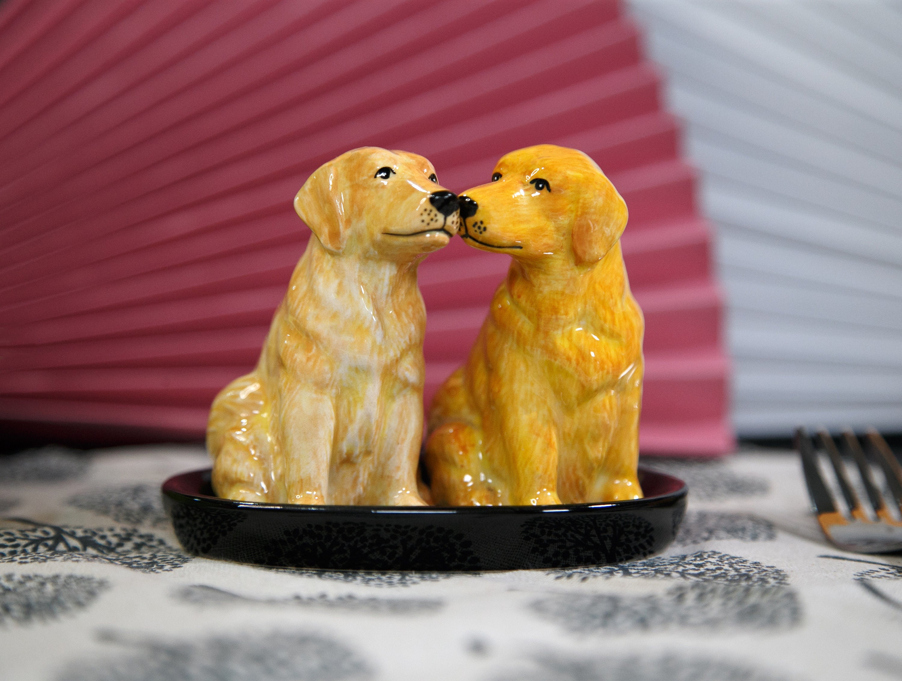 Exclusivo Golden Retriever Salt & Pepper Shakers Set Creativo Etsy