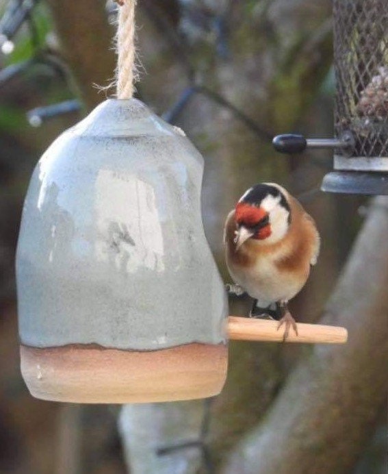 Handmade Ceramic Bird Feeder Etsy UK