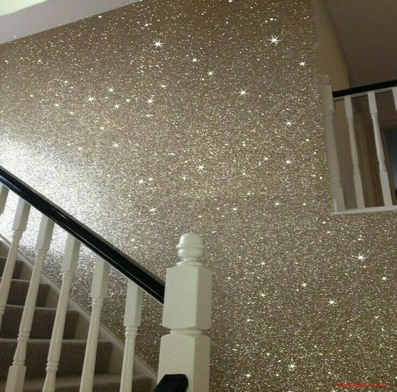 Gold Paint Mixing Glitter Crystals Additive 100g for Emulsion Acrylic Walls  Ceiling Feature Wall Bedroom Bathroom 
