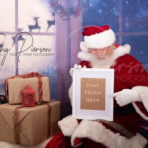 Santa Digital Download Backdrop in Window 2