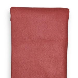 Velour suede imitation bag fabric in brick red for great projects - solid fabric Maraki