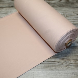 Feinripp Bündchen Bündchenstoff Schlauchware Puderrosa Uni Premium Maraki