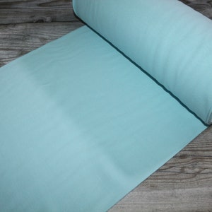 Fine rib cuffs cuff fabric tubular fabric turquoise blue light uni premium maraki