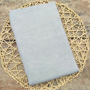 Muslin Cotton Fabrics Double Gauze Light Blue Mottled Maraki