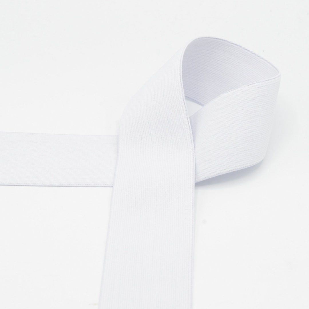 Elastic Band White 50 Mm (5 Cm) Wide From 2 Meters Elastic and Flat ...