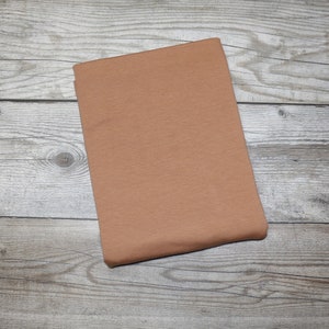 Jersey Cotton Fabrics Plain Dark Salmon Natural Color Delicate