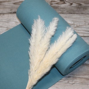 Cotton cuffs cuff fabric tubular material Petrol Uni Premium Maraki