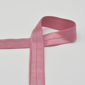Elastic edging tape, laundry elastic, plain folding elastic, old pink, 20 mm (2 cm), from 2 meters flat, sold by the meter 1.00/meter