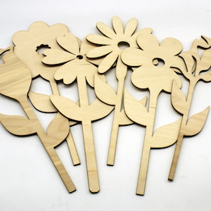 Floral Accents Wedding Sign Decor, Mini Wooden Flowers, Wooden Flower ...