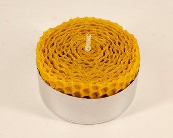 Beeswax tealight candles, 5 pcs. 100% pure beeswax, 6 x 3 cm