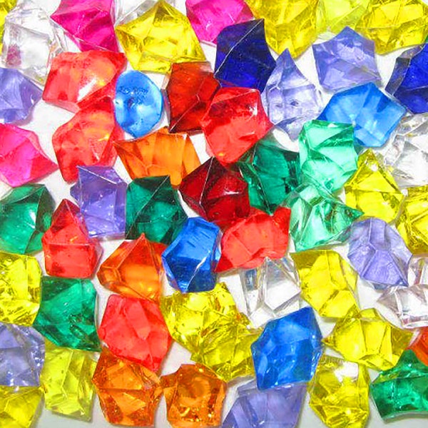 50 g (1,76oz) Acrylic stones, colored stones, decorative stones, acrylic jewelry, craft material, diameter 1.5-2.5 cm