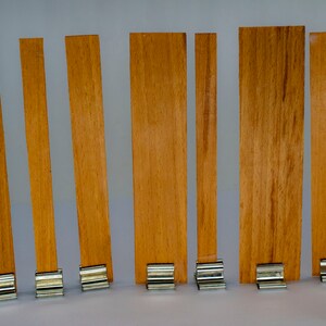 12 Wooden Wicks & 12 wick clips, Thickness of wick: 0,6 mm 0,02 in organic wicks from beech wood candle making DIY, handmade candle DIY image 7