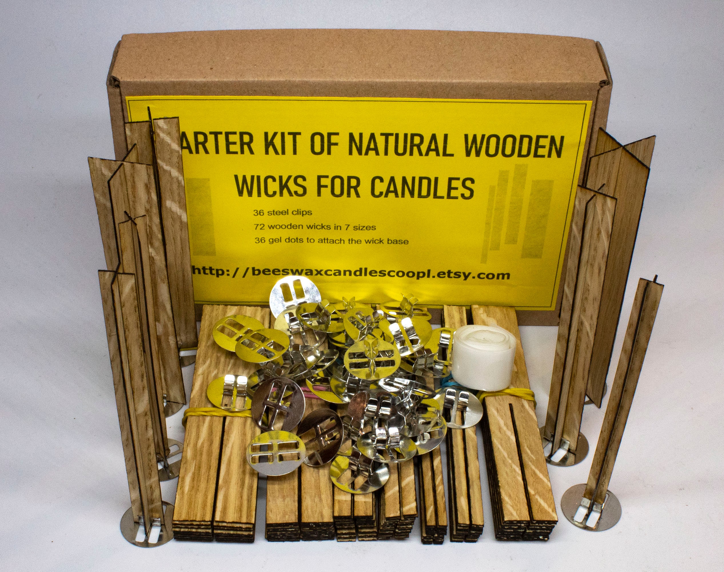 Wicks For Candlemaking 10PCS Wooden Wicks Environmentally-Friendly