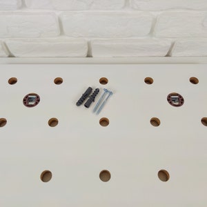 Wall Organizer, Display Pegboard, Shelving. Display Unit. Montessori Furniture. Peg Board Organizer. Wall decoration. image 8