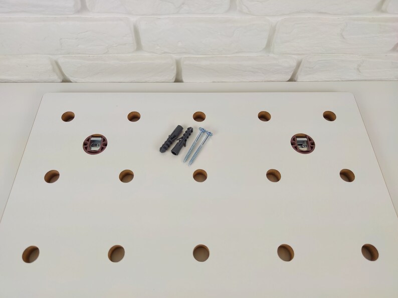 Wall Organizer, Display Pegboard, Shelving. Display Unit. Montessori Furniture. Peg Board Organizer. Wall decoration. image 8
