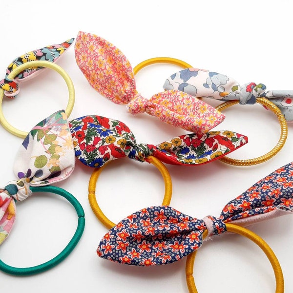 Liberty hair bows, hair ties, tana lawn hair bobble, elastic hair band, made to order