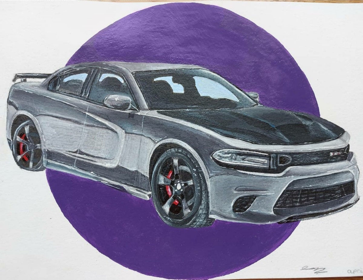 Dodge Charger SRT Hellcat Handmade Sticker - Etsy