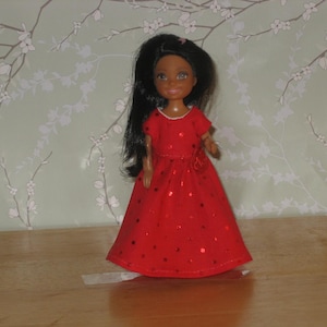 1 Handmade Doll Dress for Chelsea, Barbie&#39;s Little Sister fashion doll clothes NO Doll or Shoes
