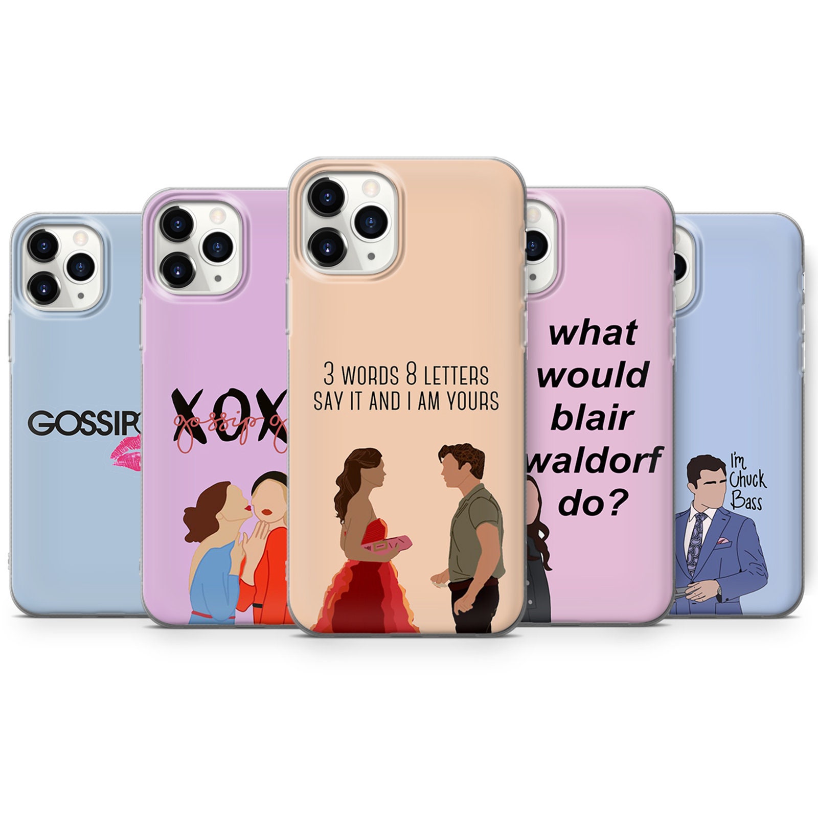 Gossip Girl Chuck Blair Serena Case Art Covers Fits for iPhone 14, 14pro  Max,iphone 13, for Samsung S10 Lite, A40, A50, A51 