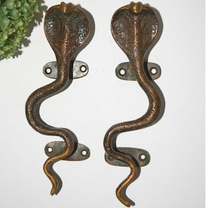 Engraving Snake Door Pull | Reptile Shape Door Pull | Forniture Door Snake Decoration Pull