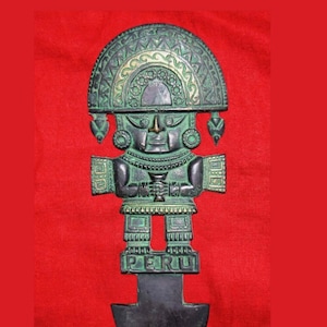 Brass Tumi Peru Wall Decor | Peru Knife Shape Wall Art Hanging Décor | Office Reception Wall Decor