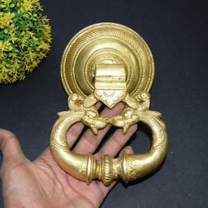 Yali-drake med papegojformad dörrknackare | Hantverksmässiga dörrtillbehör i mässing