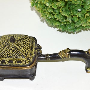Brass Dhoop Dani Stand | Brass Jaali Dhoop Box | Temple Decoration | Handle Decor Prayer Lamp