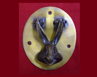 Rabbit Bunny Door Knocker | Brass Cartoon Theme Doorbell