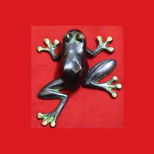 Vintage Finish Toad Shape Brass Door Knocker | Reptile Species Victorian Bullfrog Door Hanger | Weight- 450 Grams Approx.