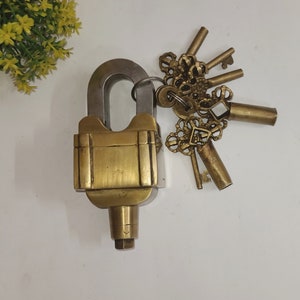 Tricky Doorware-slot | Messing Puzzelhangslot Met 6 Sleutels | Deuraccessoires Geschenken