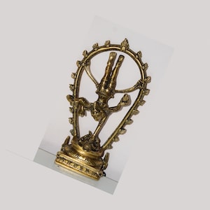 Divine Cosmic Dancer Shiva Sculpture | Dancing Lord Nataraja Statue | Religious Housewarming Decor