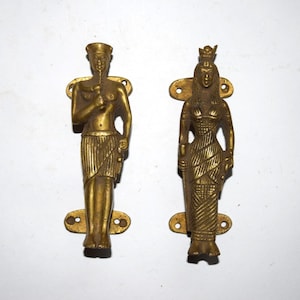 Exquisite King Queen Door Pull | Brass Royal King Queen Door Handle | Cupboard Drawer Decor