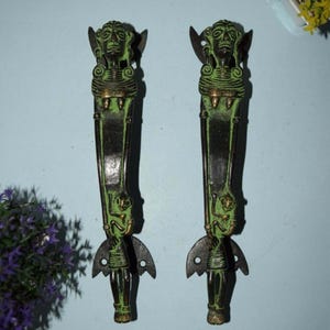 Dogra Art dörrhandtag för kvinnor | Dörrhandtag i tribalstil för kvinnor, par