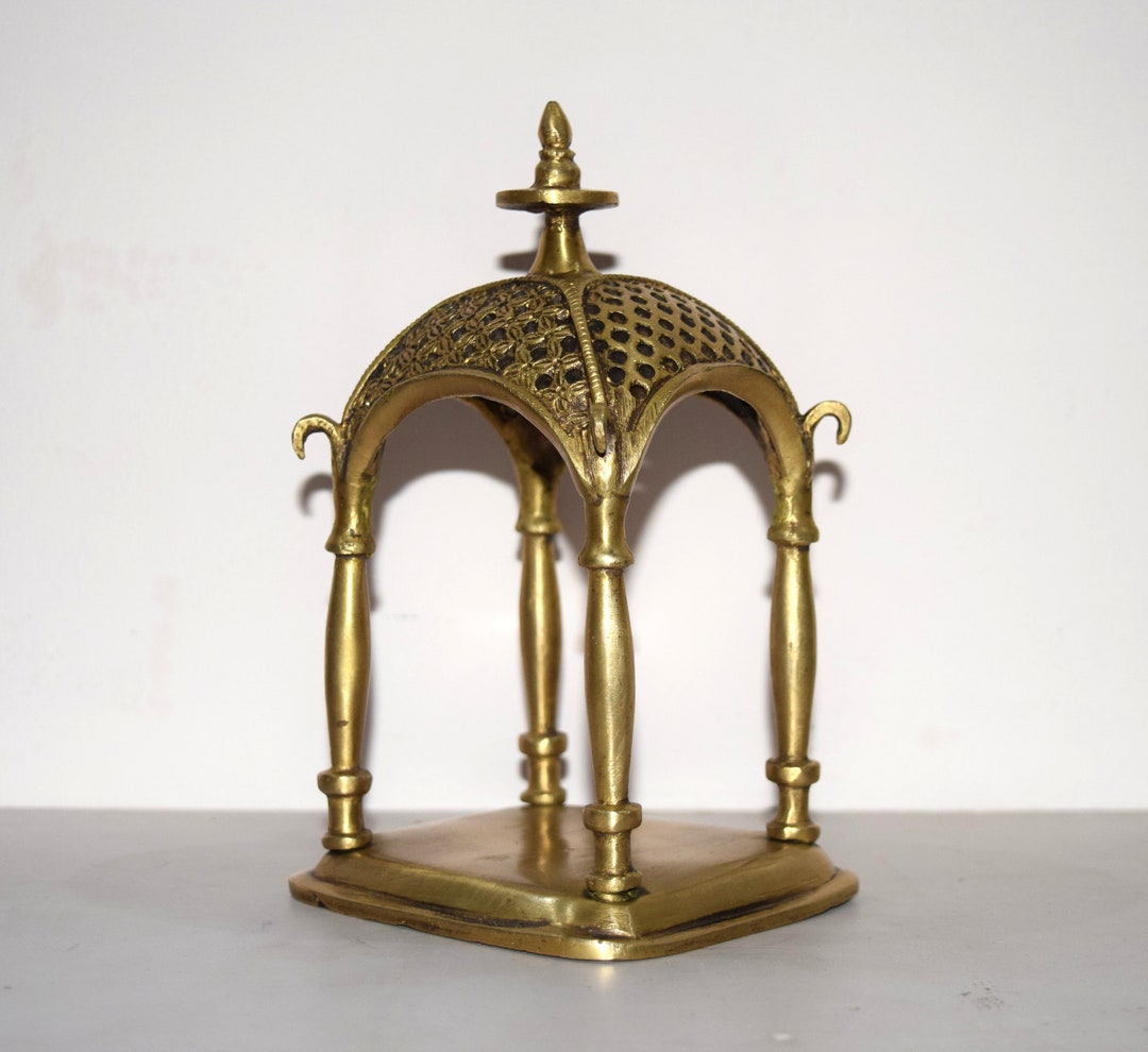 Buy Gem Gold India - Brass Metal Traditional Vibhuti Holder Suitable for  Home Puja Mandir/Office - 6 x 6 x 4 Cms Online at Low Prices in India 