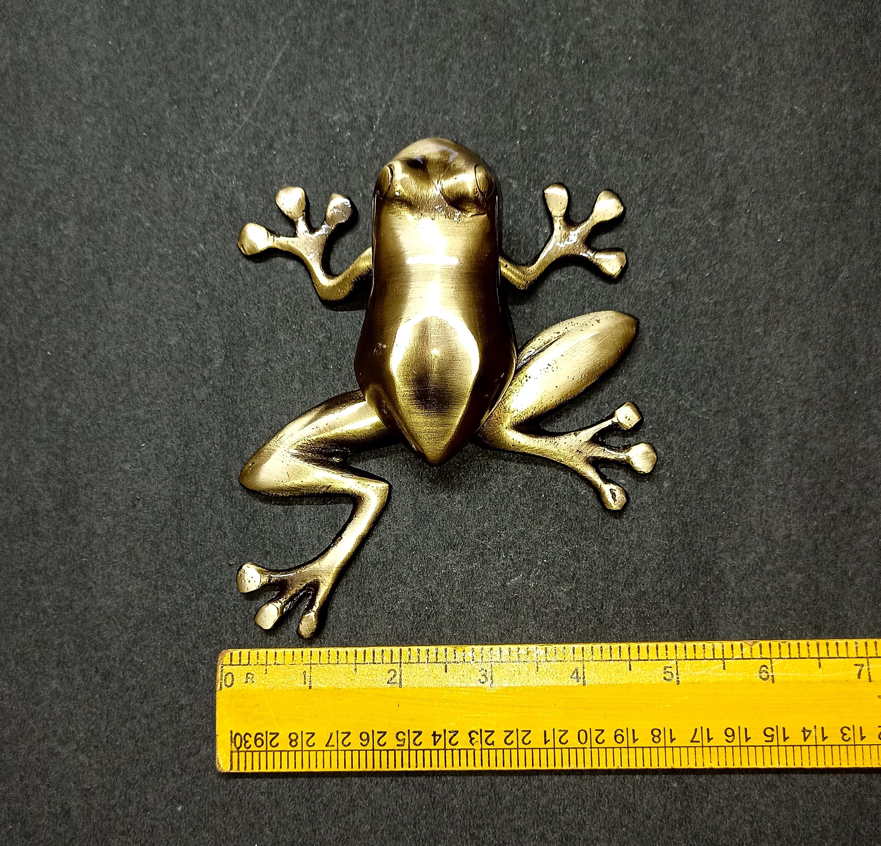Lacquered Brass Frog Door Knocker | Reptile Toad Design Bedroom