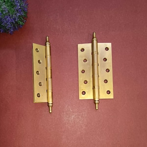 7'' Inch Modern Door Smoothing Hinges | Brass Metal Cabinet Folding Hinges Set of 02 Pieces