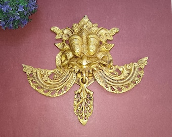 Decorazione da parete Yali Design / Decorazione da parete in ottone con volto Yali / Decorazione da parete per la casa, regalo