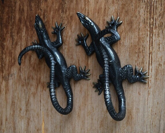 Déco pour plante animal laiton doré Lézard volant par Another Studio