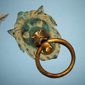 Exquisite Lion Face Door Knocker | Brass Jungle Beast Design Towel Wall Hanger Decoration