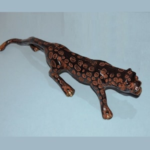 Large Tiger Design Door Handle | Brass Leopard Shape Door Pull | Home Entryway Door Decoration