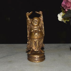 6.5&#39;&#39; Inches Happy Man Figure Entrance Showpiece | Spiritual Brass Laughing Buddha Statue | Weight- 1 KG Approx.