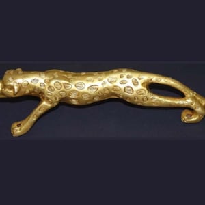 11&#39;&#39; Inches Tiger Shape Door Handle | Brass Jaguar Door Pull | Home Furniture Decor