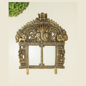 Brass Yali Prabhavali Frame | Brass Yali Wall Hanging Decor | Majestic Room Wall Decoration