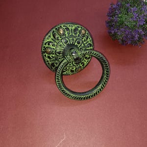 Filigree Tibetan Door Bell | Heavy Brass Door Bell | Main Gate Knocker