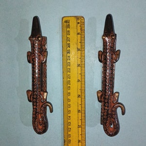 Alligator Ruler Aggressive Alligator Design Gate Pull Set | Brass Crocodile Shape ...