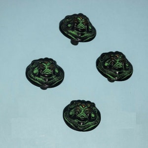 Handicrafts Yali Face Drawer Knobs | Brass Monster Face Set of 04 Pieces Pull Knob | Dresser Table Decor